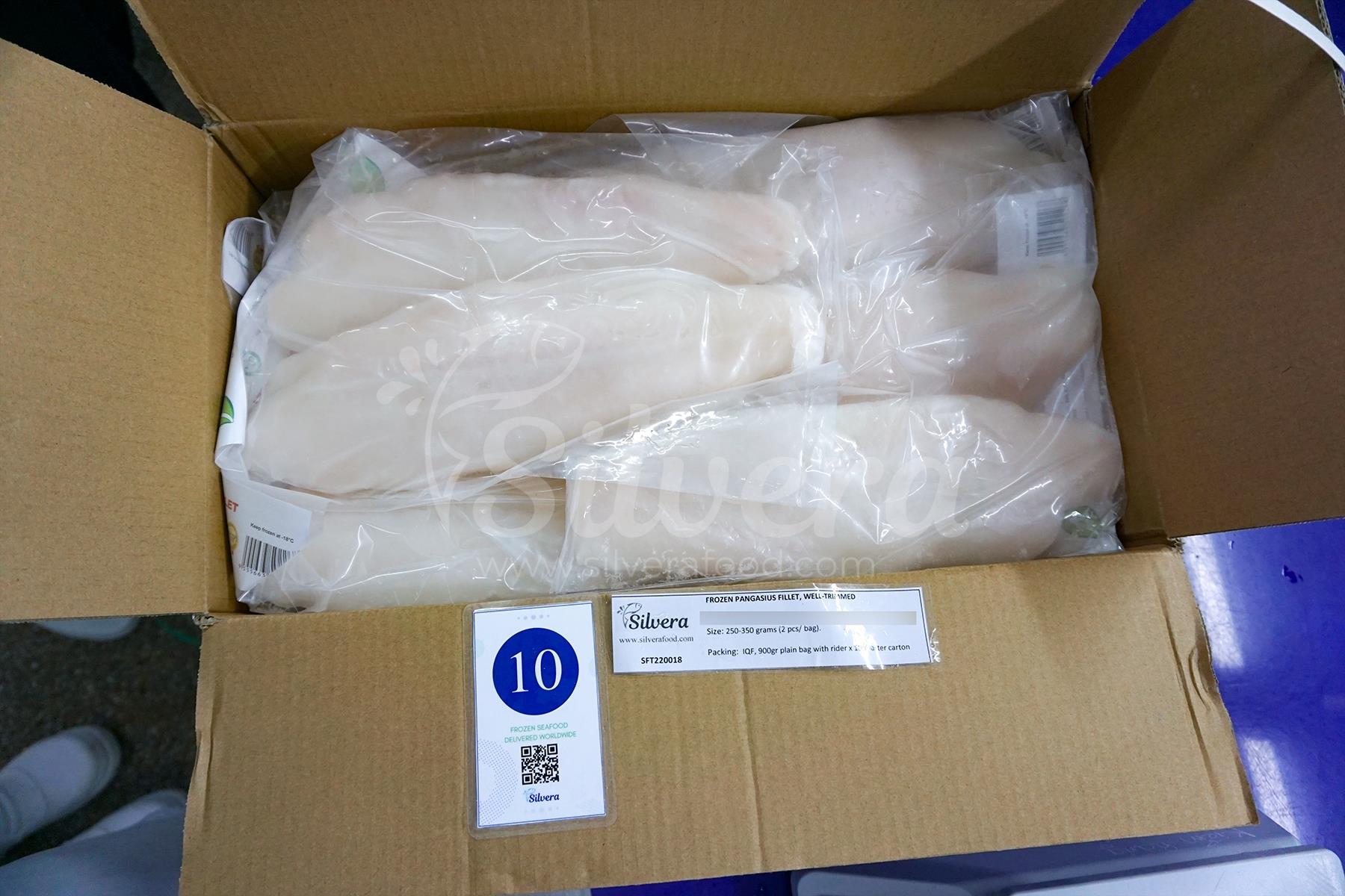 Outside master carton of Pangasius fillets